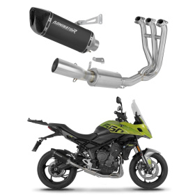 Dominator Full Exhaust System Collector Silencer HP6 BLACK + dB killer Triumph Tiger Sport 660 2025->