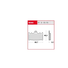TRW TRQ Brake Pad Sintered Race Husaberg / Kawasaki / Suzuki 250-1250cc 88-16