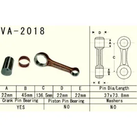 VESRAH Connecting rod Yamaha YFM 660 02-08
