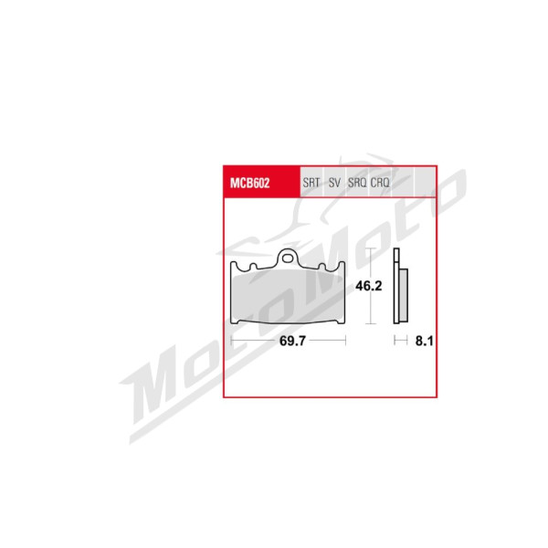 TRW TRQ Brake Pad Sintered Race Husaberg / Kawasaki / Suzuki 250-1250cc 88-16