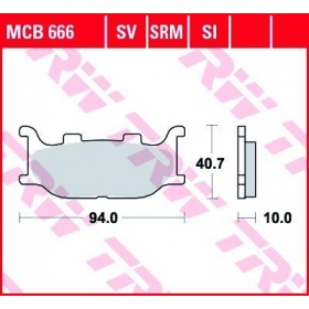 BRAKE PADS TRW MCB666SRM