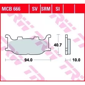 BRAKE PADS TRW MCB666SRM
