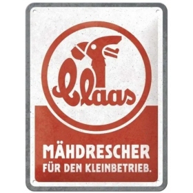 Metal tin sign Mähdrescher 15x20