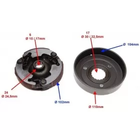 Clutch kit ATV 110cc AUTOMATIC