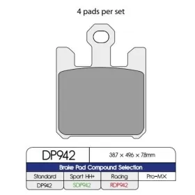 DP BRAKES Standartinės Stabdžių trinkelės Kawasaki / Suzuki 600-1600cc 03-08