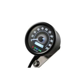 DAYTONA Velona 60 Speedometer 200 km/h/mph incl. Control Lights - White LED