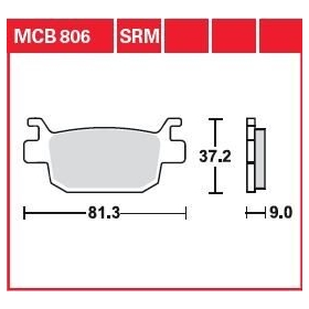 TRW SRM Series Sindered Scooter Brake Pads Honda FES / NSS / SH 125-300cc 05-22