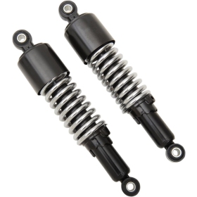 EMGO Shorty Universal Black Rear Shock Absorbers With Chrome Springs 2pcs