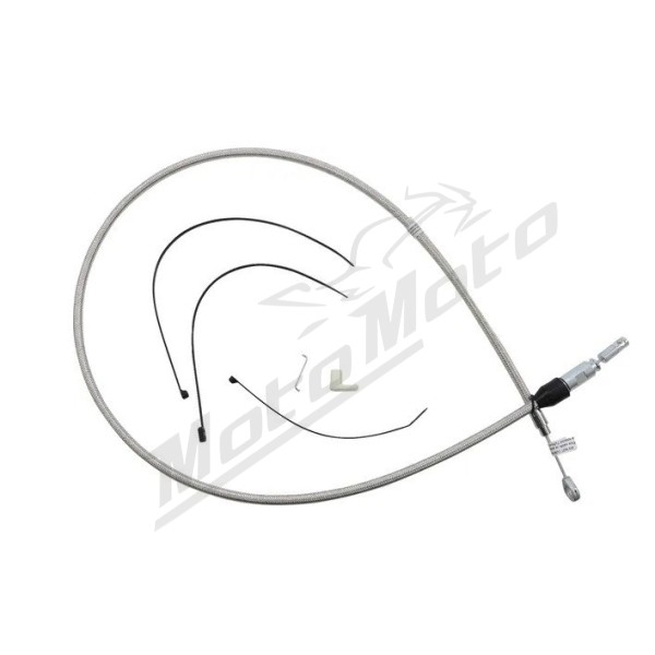 MAGNUM SHIELDING Polished Stainless Quick Connect Upper Clutch Cable Harley Davidson FLDE / FLFBS / FLSB / FXLRS / FXST 1750/1977 18-24 127cm