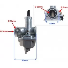 Carburetor (screwed on) ATV / CROSS / SHINERAY / XY125-10D / XY150-17 125-150cc 4T