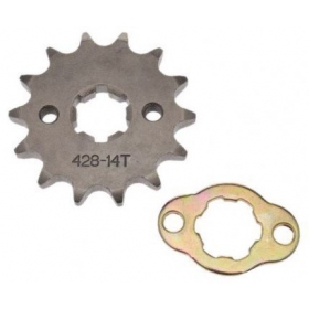 Front sprocket 14 teeth + mounting JTF1263 RIEJU / YAMAHA XT / YBR / DT / XT / TZR / DR / PEUGEOT 125 4T