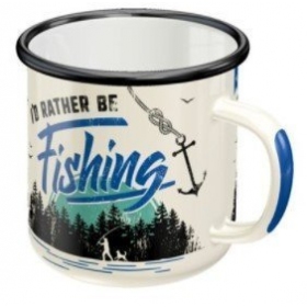 Puodelis RATHER BE FISHING 360ml