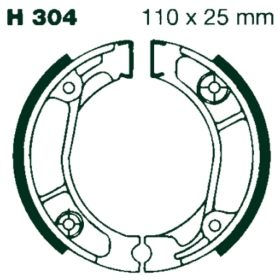 AIR Brake Shoes H304 110x25mm