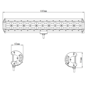 Kinwons Led Bar Žibintas 10-30V 288W Flood 44cm