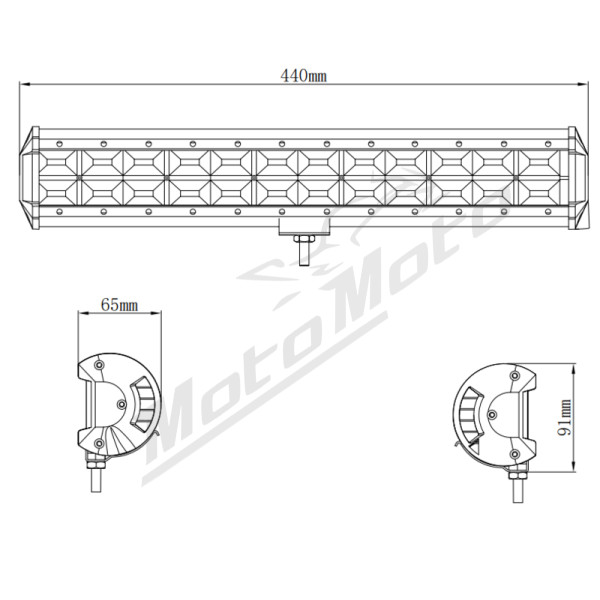 Kinwons Led Bar Žibintas 10-30V 288W Flood 44cm