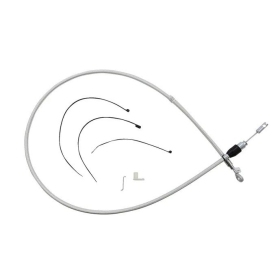 MAGNUM SHIELDING Chrome Quick Connect Upper Clutch Cable Harley Davidson FLDE / FLFB / FLTRX / FXLRS / FXST 1750/1977 18-24 132cm