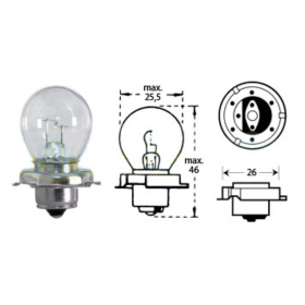 Bulb 7008 6v 15w P26s