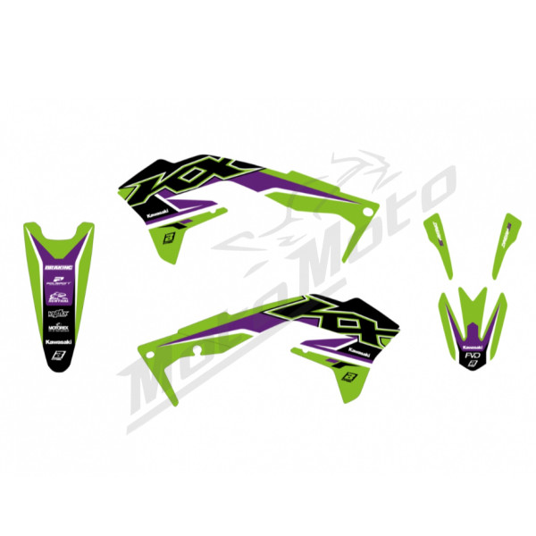 BLACKBIRD DREAM 5 STICKER SET KAWASAKI KX 450F 16-18