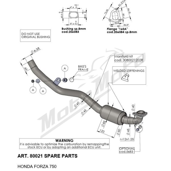 LEOVINCE 4-STROKE HEADER PIPES HONDA NSS 750 21-24