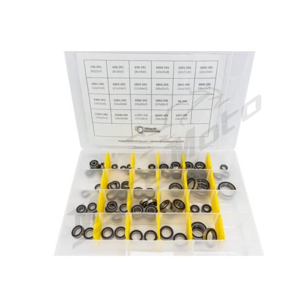 BLACK BEARING Bearing Box Kit B5 Black 86 pcs