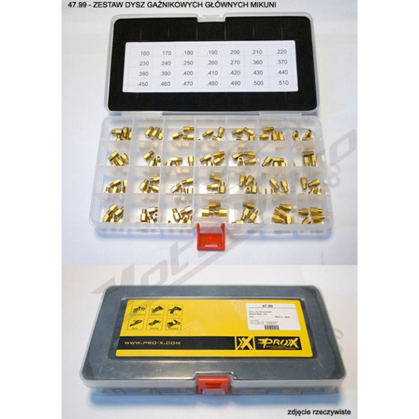 Prox mikuni main carburetor nozzle set 140 pcs. 1,60-5,10 mm