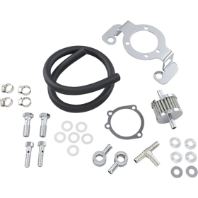 DRAG SPECIALTIES Crankcase Breather with Support Bracket Kit Harley Davidson FLD / FLHR / FLHRC / FLHRCI 1340-1800cc 93-15