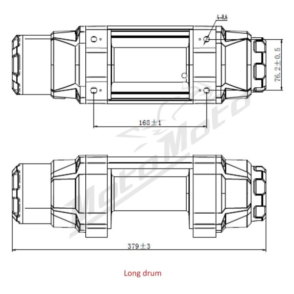 BRONCO HDCS Winch 2045kg synthetic line