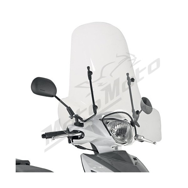 KAPPA Windshield clear 50.8x66cm Piaggio / Peugeot / Sym / Keeway 50-200 02-24