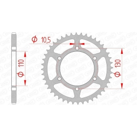 AFAM Steel Standard Rear Sprocket 520 38-43 teeth
