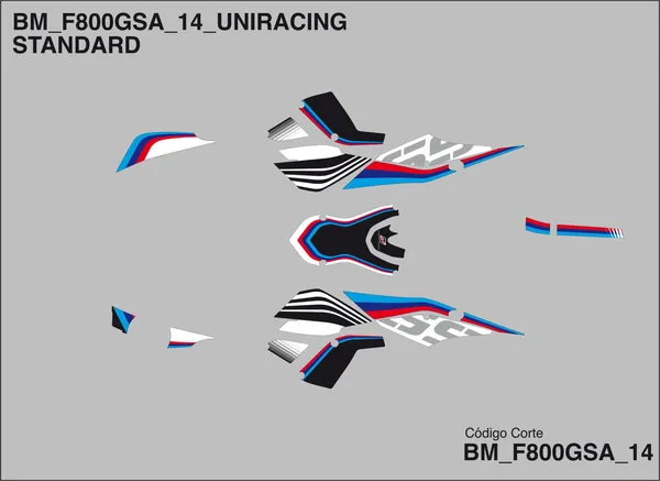 UNIRACING Stickers kit BMW F 800cc 14-15