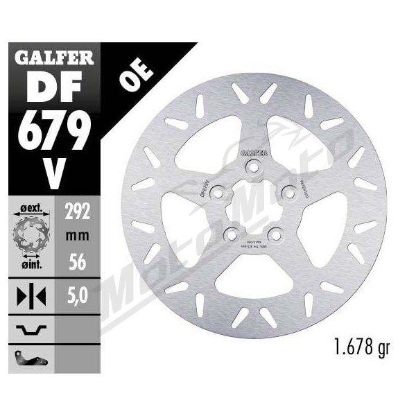 GALFER Priekinis stabdžių diskas Harley Davidson FLH / FLHR / FLHRCI / FLHRI 1340cc 84-98