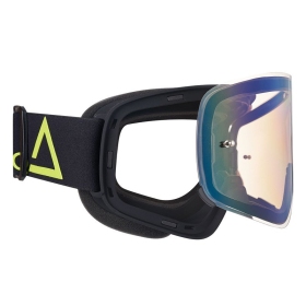 AMOQ MX Goggles Vision Magnetic Black-HiVis - Gold Mirror