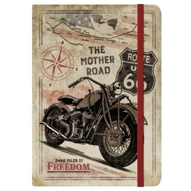 NOTE BOOK ROUTE 66 BIKE MAP 15x20cm