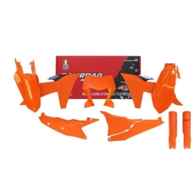 RACETECH Plastikų komplektas KTM SX 125/300cc 23-24 Oranžinė / Juoda