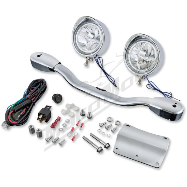 SHOW CHROME LED Elliptical Driving Light Kit HONDA VT 750 04-23