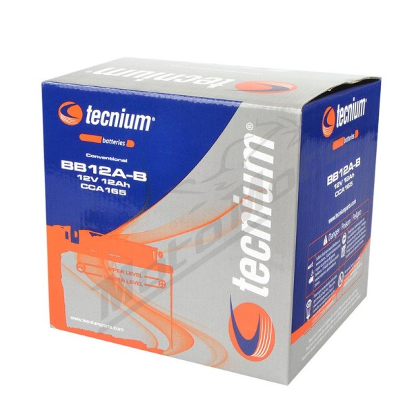 TECNIUM Battery Conventional with Acid Pack - BB12A-B 12V 12Ah