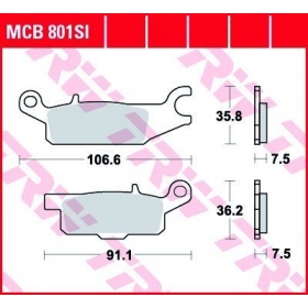 BRAKE PADS TRW MCB801SI OFFROAD