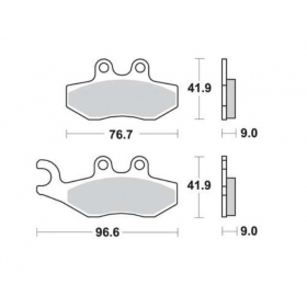 STABDŽIŲ TRINKELĖS FERODO FDB2142EF / MCB744 STANDARD ECO FRICTION