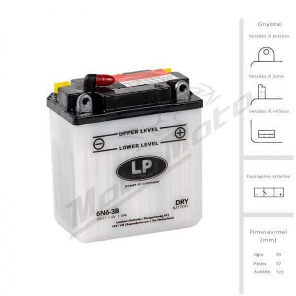 LANDPORT Battery 6 Ah 6V  6N6-3B-1