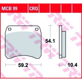 BRAKE PADS TRW MCB99 STANDARD