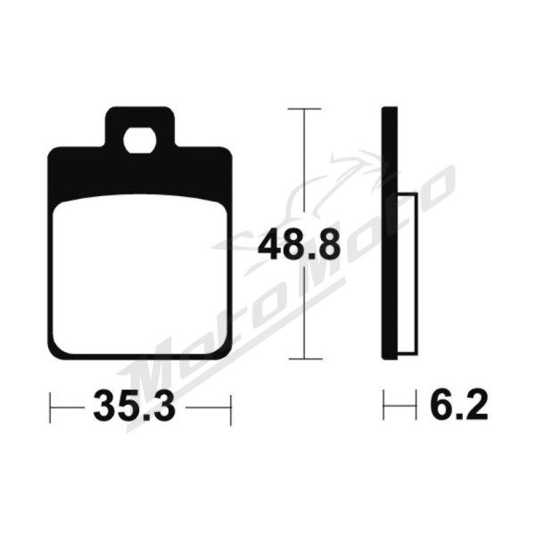 TECNIUM Maxi Scooter Sintered Metal Brake pads MSS368 Sym / Vespa / Piaggio / Benelli / Gilera 50/300 98-24