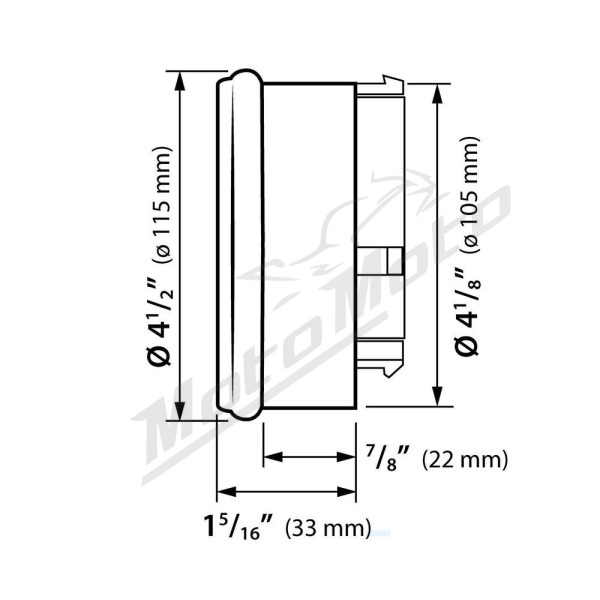 KOSO NORTH AMERICA HD-05 Meter for Harley Davidson FLD / FLHR / FLHRC / FLHRSE6 / FLHRXS 1584-1800cc 11-25
