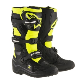 Alpinestars vaikiški krosiniai batai Tech 7s Juoda/Fluorensinė
