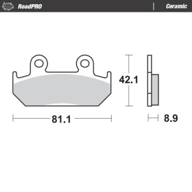 MOTO-MASTER Ceramic Brake Pads Honda CB / CBR / NTV / VFR / XRV 250-750 86-95 