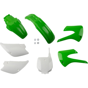 UFO Plastics Set Kawasaki KX 85cc 01-13 Green/White