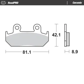 MOTO-MASTER Ceramic Brake Pads Honda CB / CBR / NTV / VFR / XRV 250-750 86-95 