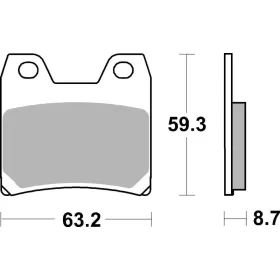 SBS LS Street Excel 770LS Sintered Rear Brake Pads Yamaha FZS / XJR 1000-1300cc 01-16