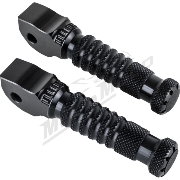 GILLES TOOLING UF16 Sportiai juodi keleivio pakojai 2vnt Yamaha MT / XSR 690/900 21-25