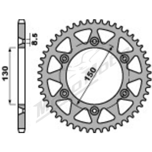 JT/PBR Grandinės komplektas 520HDS 13/48 Yamaha YZ 125 99-01