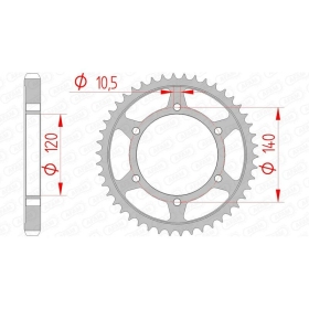 AFAM Steel Standard Rear Sprocket 530 38-48 teeth